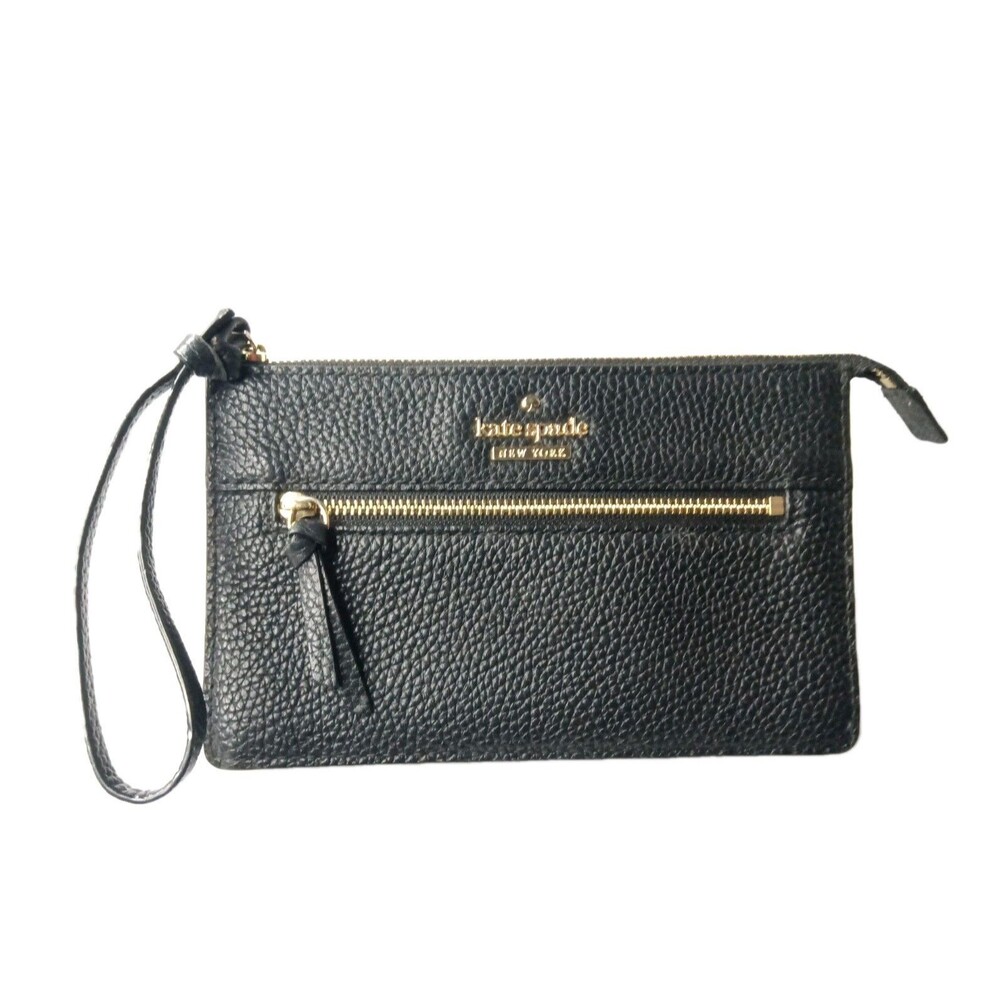Kate Spade Jackson Street Lancey Wristlet Black Leather Wallet